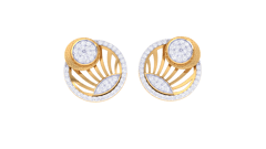 Shimmering Sunflower Diamond Earrings